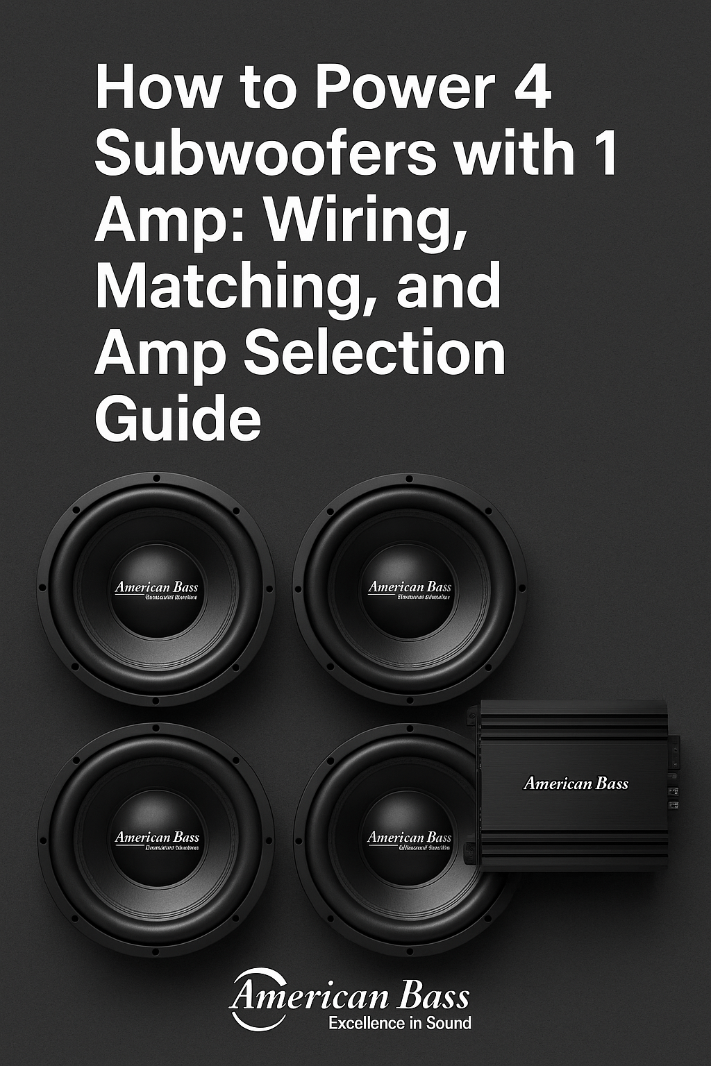 How to Power 4 Subwoofers with 1 Amp: Wiring, Matching, and Amp Selection Guide - American Bass Audio