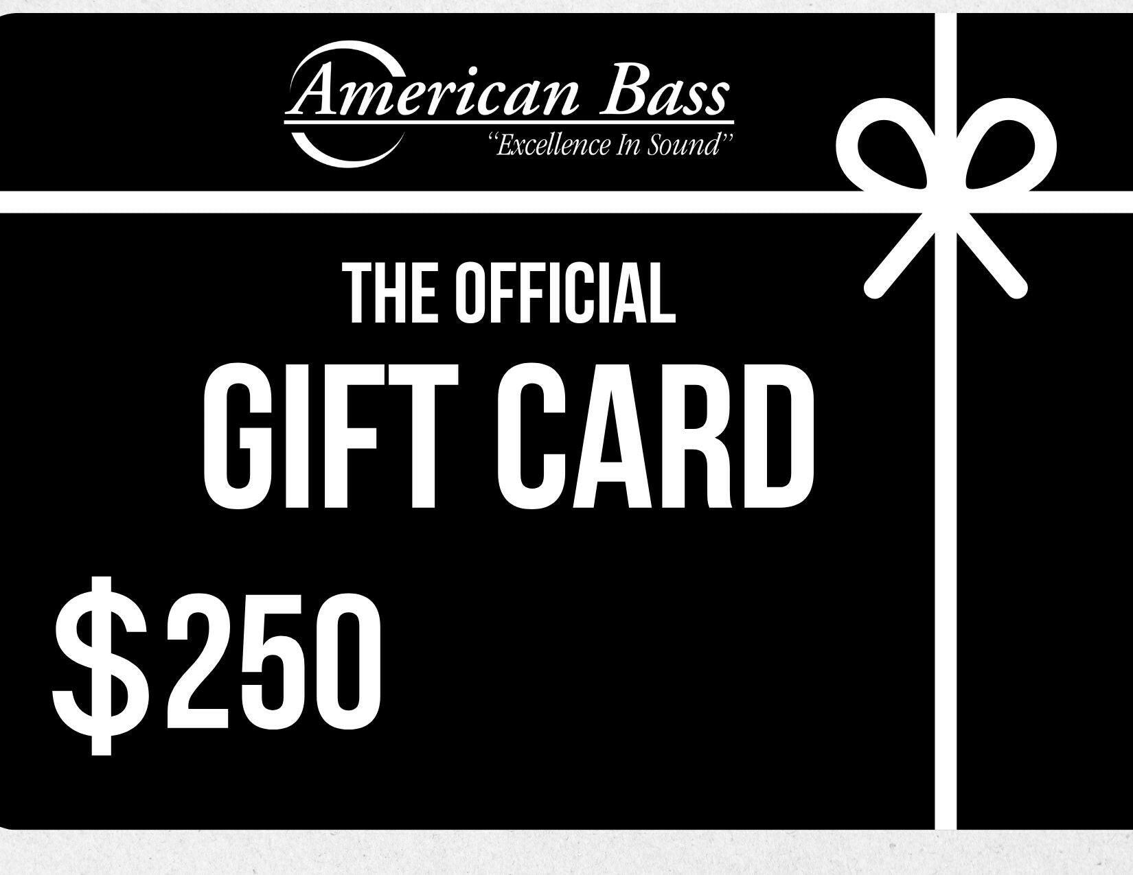 American Bass Audio Gift Card - American Bass Audio