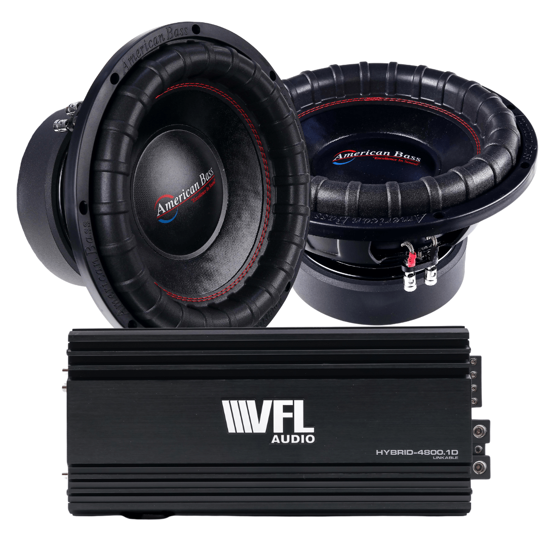 Power Pack: 2 Elite 1244 Car Subwoofers + VFL Hybrid 4800.1 Power Pack: 2 Elite 1244 Car Subwoofers + VFL Hybrid 4800.1
