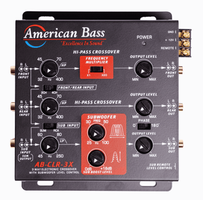 AB - CLR - 3X 3 - Way Active Electronic Crossover with Subwoofer Level Control - American Bass Audio