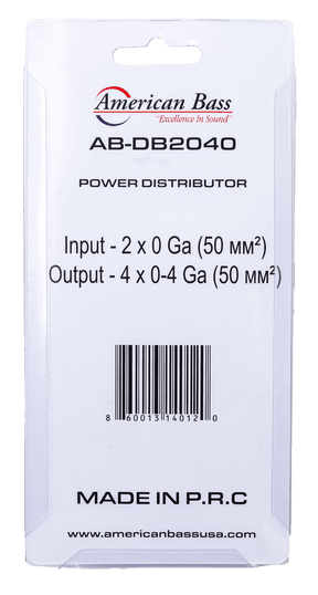 American Bass AB - DB2040 — 0 Gauge Power Distribution Block - American Bass Audio