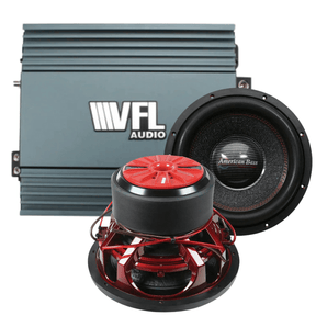 Big Bass Bundle — 2x HAWK 12" Subwoofer + VFL Rebel REBEL-5000.1 Amplifier - American Bass Audio