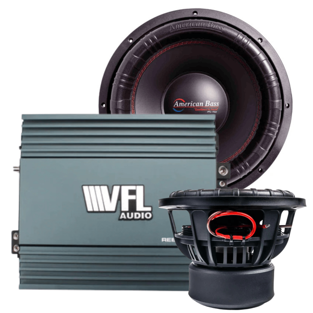 Big Bass Bundle — 2x XFL 15" Subwoofer + VFL REBEL-5000.1 Amplifier - American Bass Audio