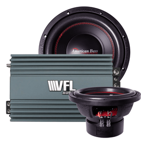 Ground Pound Bundle — 2x XO 10" Subwoofer + VFL Rebel REBEL-3000.1 Amplifier - American Bass Audio
