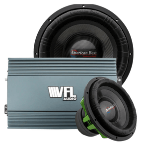 Monster Bass Bundle — 2x Godzilla 15" Subwoofer + VFL Rebel REBEL-8000.1 Amplifier - American Bass Audio