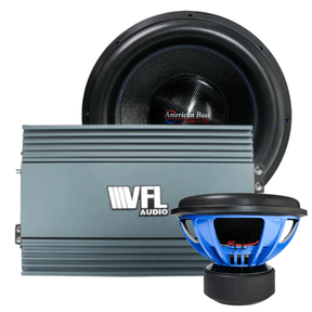 Monster Bass Bundle — 2x XMAXXX Monster 18" Subwoofer + VFL REBEL-8000.1 Amplifier - American Bass Audio