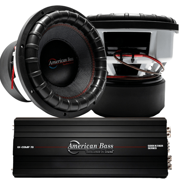 【中古】 Godfather in Black Abgott Power Pack: 2 Godfather 12 Subwoofers + Godfather Comp 7D