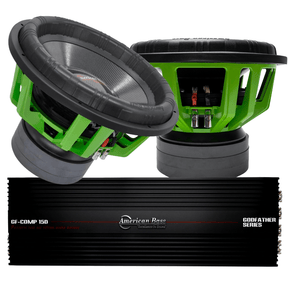 Power Pack: 2 Godzilla 15 Subwoofers + Godfather Comp 11D Amplifier - American Bass Audio