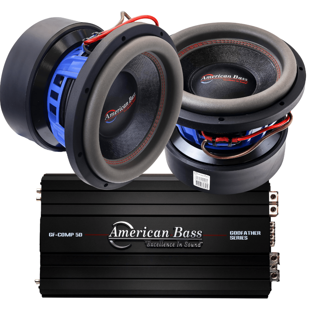 Power Pack: 2 HD 10 Subwoofers + Godfather Comp 5D Amplifier - American Bass Audio