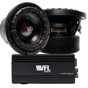 Power Pack: 2 VFL Comp 8D4 V2 Subwoofers + VFL Hybrid 4800.1 Amplifier - American Bass Audio