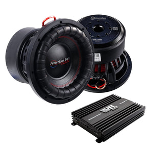 Power Pack: 2 XFL 10” Subwoofers + VFL Comp 1K Amplifier Bundle - American Bass Audio