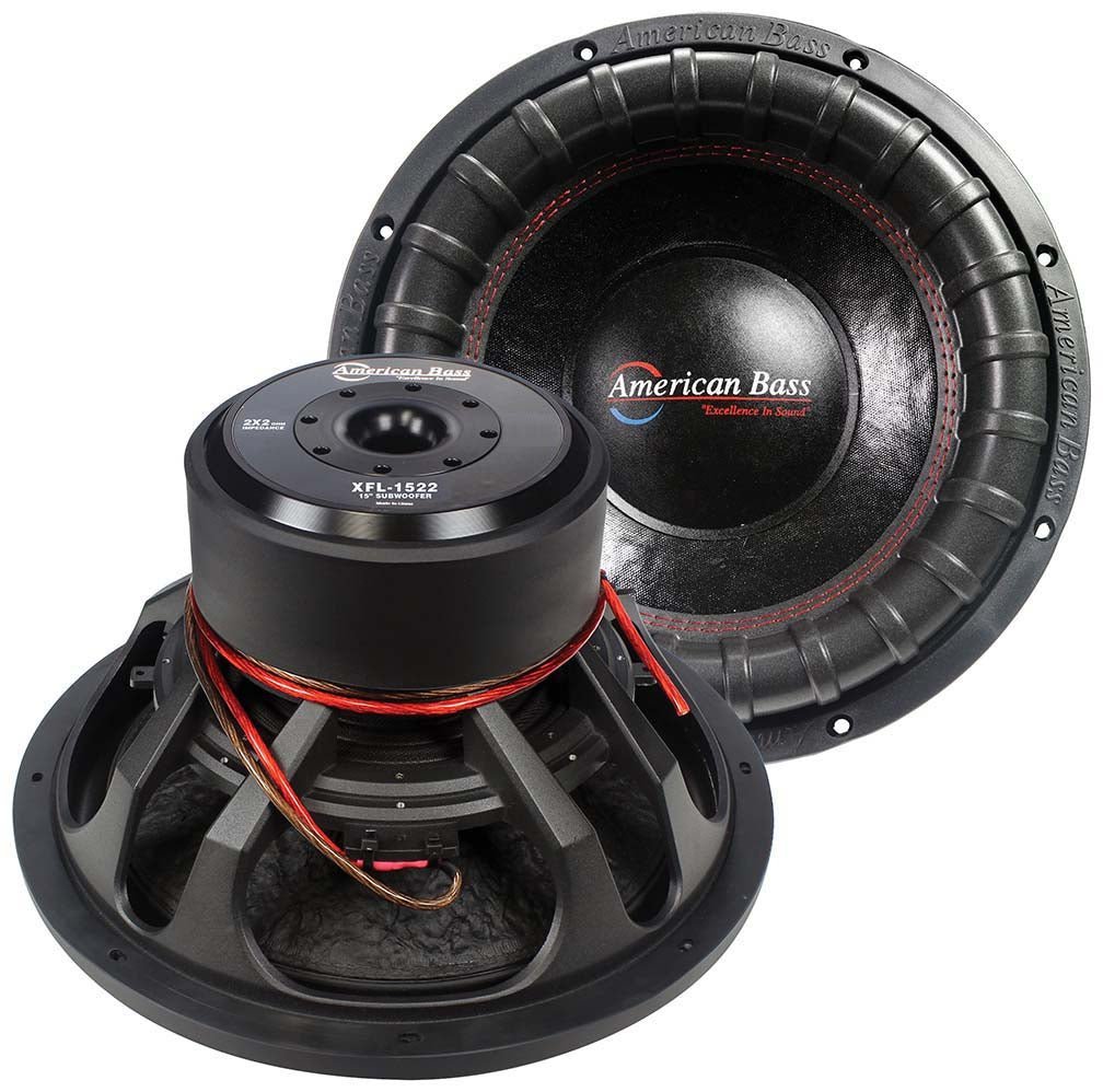 Power Pack: 2 XFL 15” Subwoofers + VFL Stealth 5500.1D Amplifier Bundle - American Bass Audio