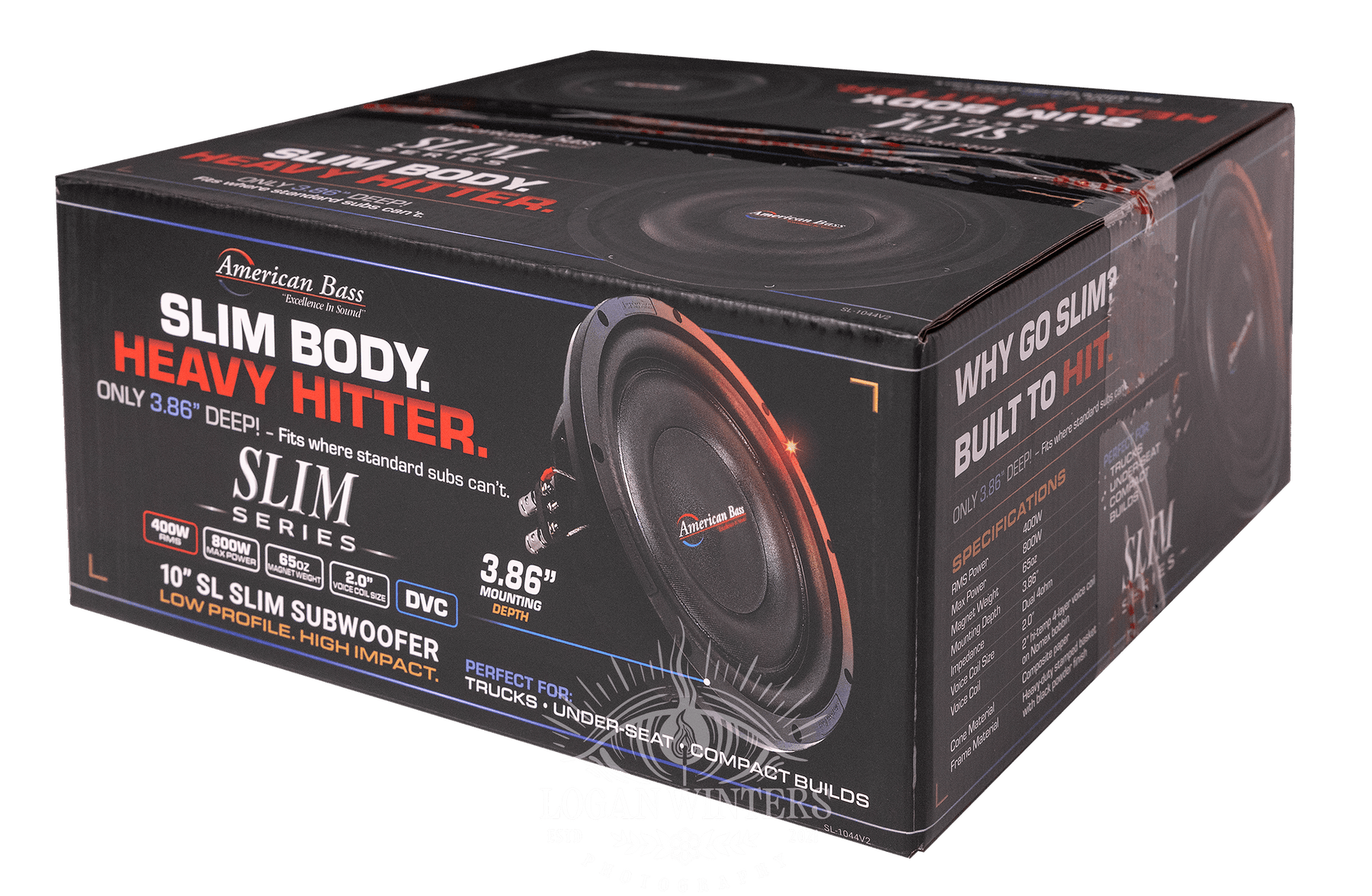 SL 10″ Car Subwoofer | 300 Watts RMS | Single Voice Coil 4 Ohm (Shallow Mount) - American Bass Audio