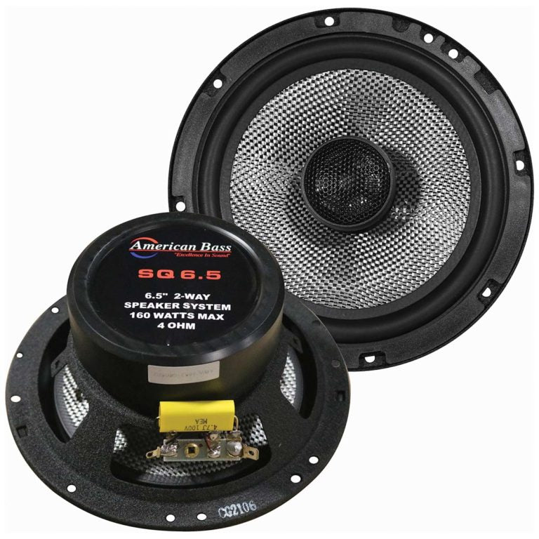 Speaker 6.5 2-Way (Pair) 160Watts American Bass;carbon Fiber
