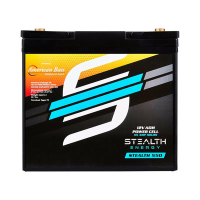 ST-550 American Bass Audio Stealth 550 | 55Ah AGM Battery | Maintenance-Free, Sealed Power for Car Audio & More