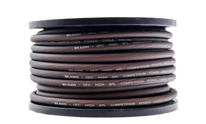 VFL 4 Gauge OFC Wire Oxygen-Free Copper Car Audio Power Wire 100ft Roll ...